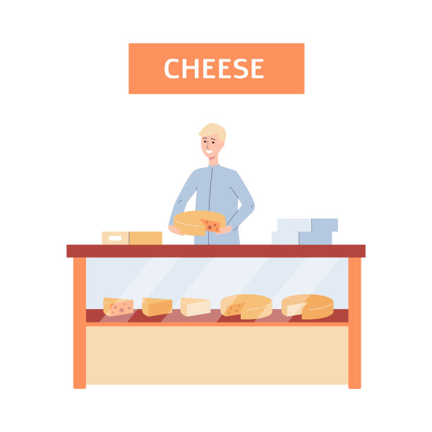 平面孤立矢量插图成功的小奶酪企业主男性企业主图片下载