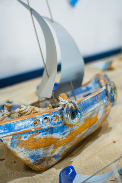 帆船模型在。造型、收藏和爱好概念。有选择性的重点。图片下载