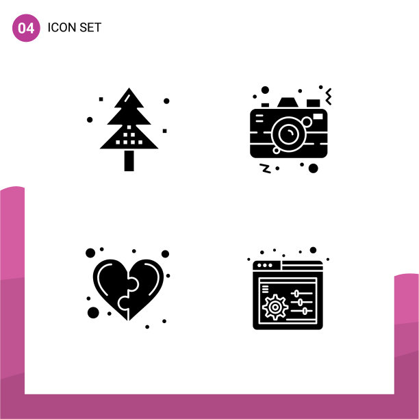 移动界面立体字形设置4个象形图图片下载