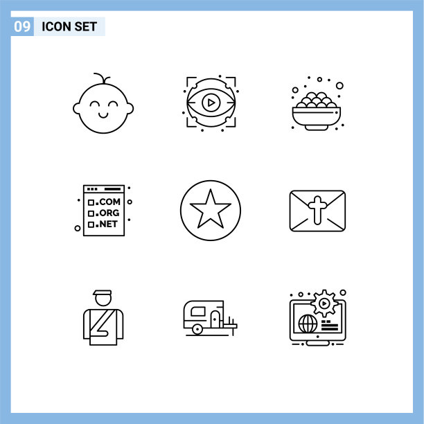 股票图标包9行符号和符号图片下载