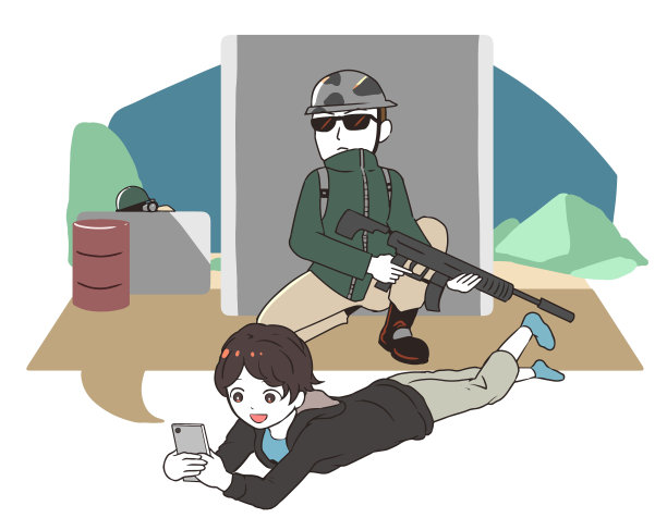 男孩玩智能手机游戏图片下载