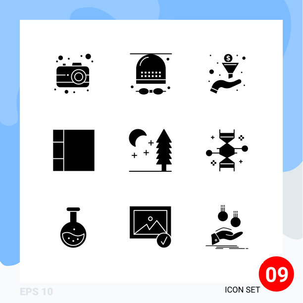 组9现代固体符号设置为DNA树图片下载