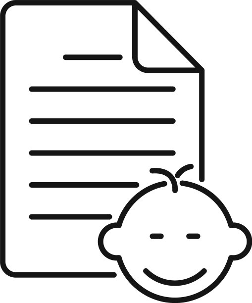 家庭出生证明图标轮廓样式图片下载