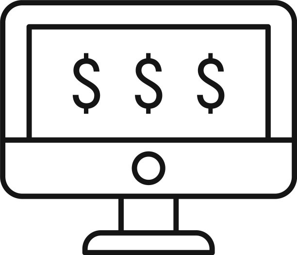 电脑百万富翁平衡图标轮廓风格图片下载