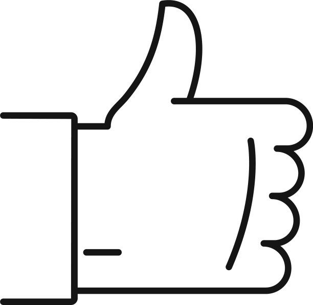 友谊拇指图标轮廓风格图片下载