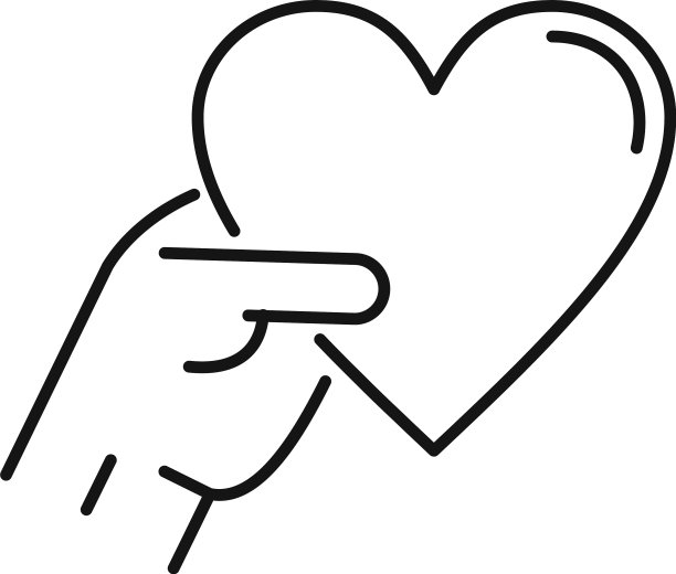 取朋友心图标轮廓风格图片下载