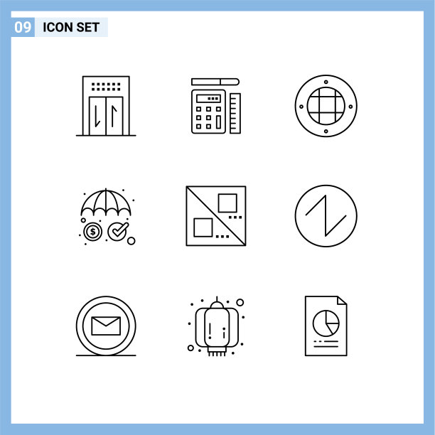 大纲包9个通用符号线交叉图片下载