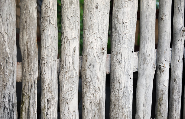 白色的旧木栅栏。木栅栏的背景。木板纹理，风化表面图片下载