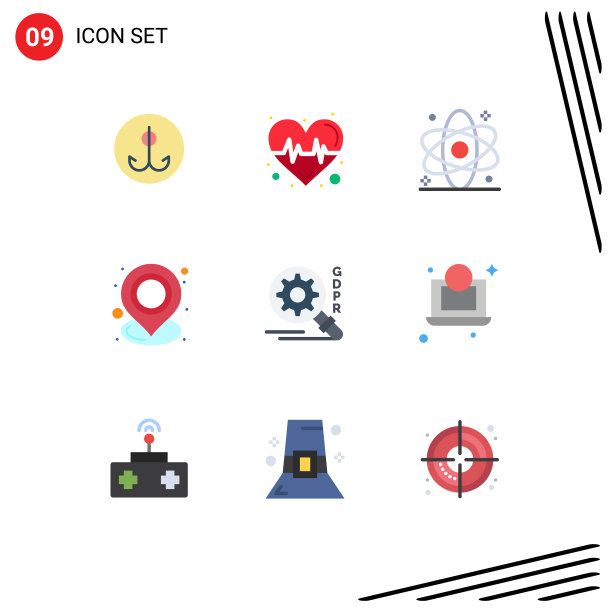 象形图设置9个简单平色点图片下载