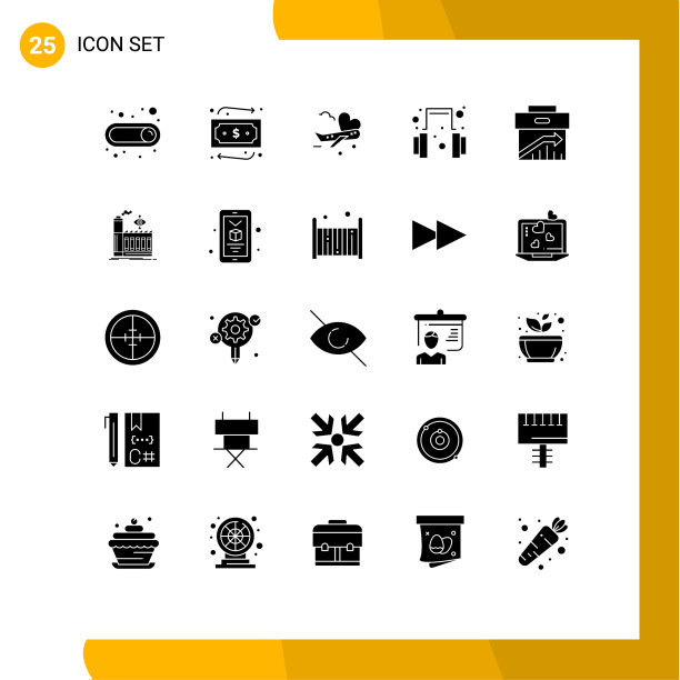 移动界面立体字形设置25个象形文字图片下载