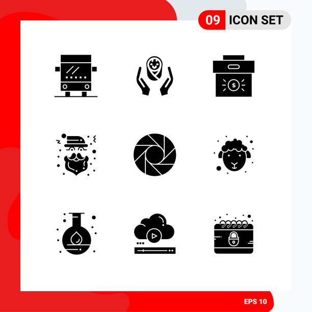 主题立体符号和可编辑符号的9种图片下载