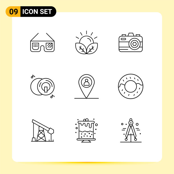 现代集9轮廓象形地图图片下载