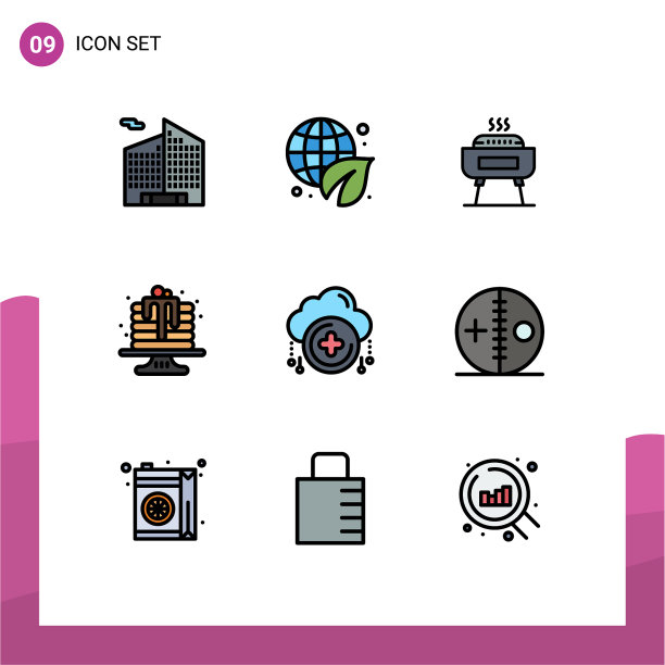 9 .填充线平面颜色的网站概念图片下载