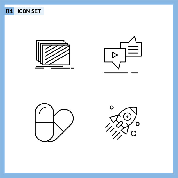 设置4商业填充线平面颜色包图片下载