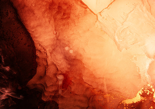 橙色大理石纹理醇墨水红热图片下载