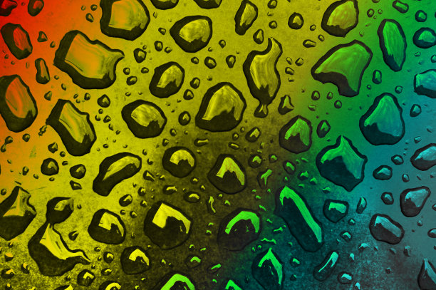 彩色气泡图案作为泡沫结构，在液体表面上像彩虹一样图片下载