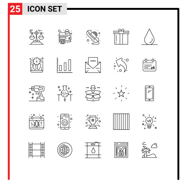 行包装25个通用符号礼品图片下载