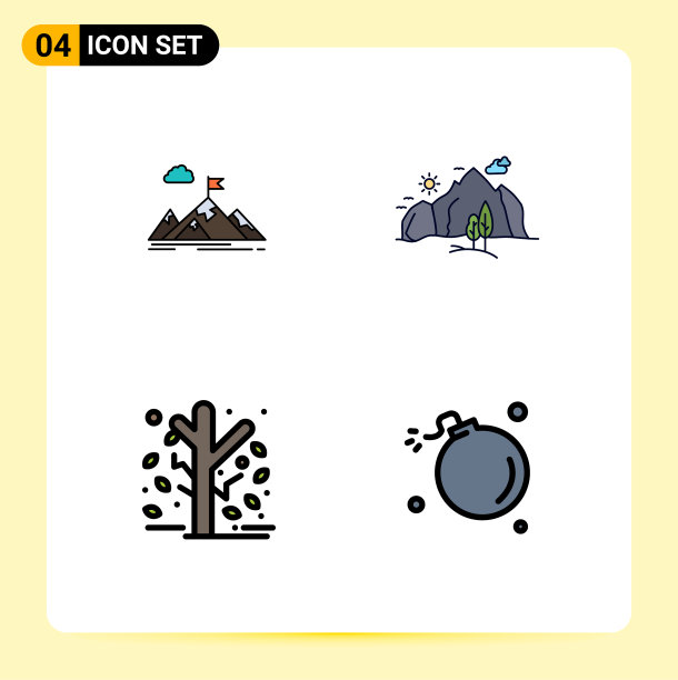 用户界面包4基本填充线平图片下载