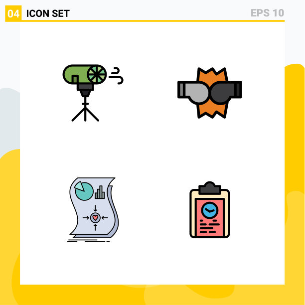 股票图标包4线标志和符号图片下载