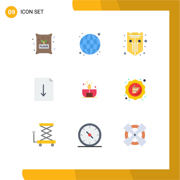 为暗输出设置9个平面颜色的网格图片下载