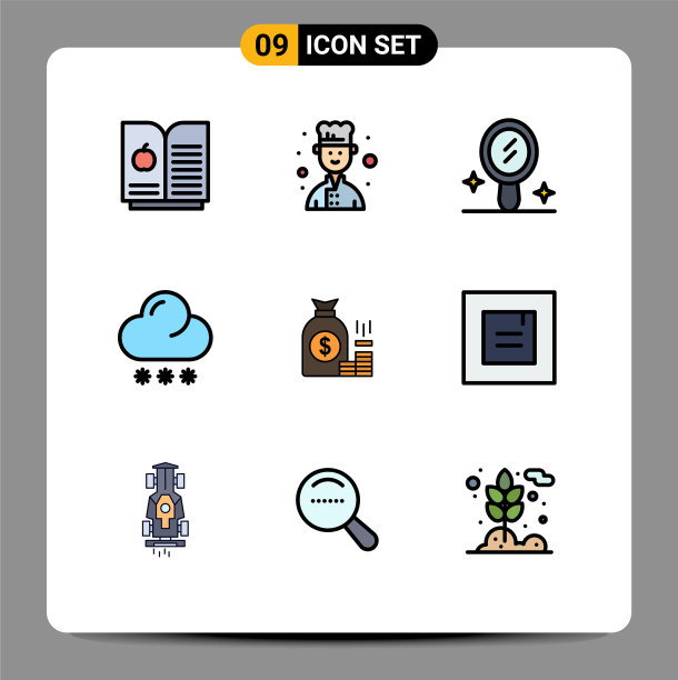 在网格上设置9填充线的平面颜色图片下载