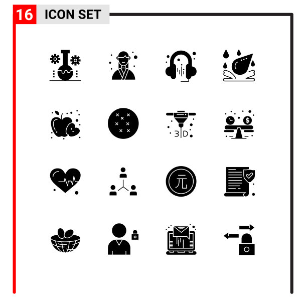 16 .用户界面实心字形包现代图片下载