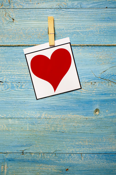 空白即时照片和情人节爱心图片下载