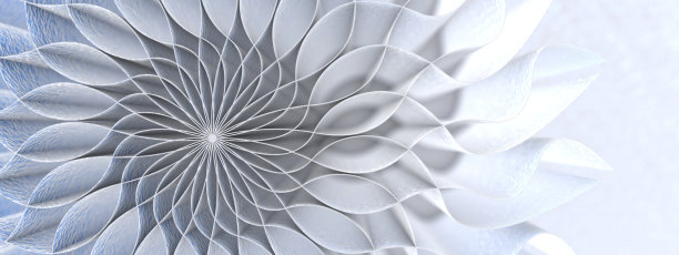 三维纹理的波浪纸被收集在花蕾中。3D渲染，3D渲染。图片下载