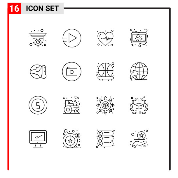 现代集16个轮廓和符号等图片下载