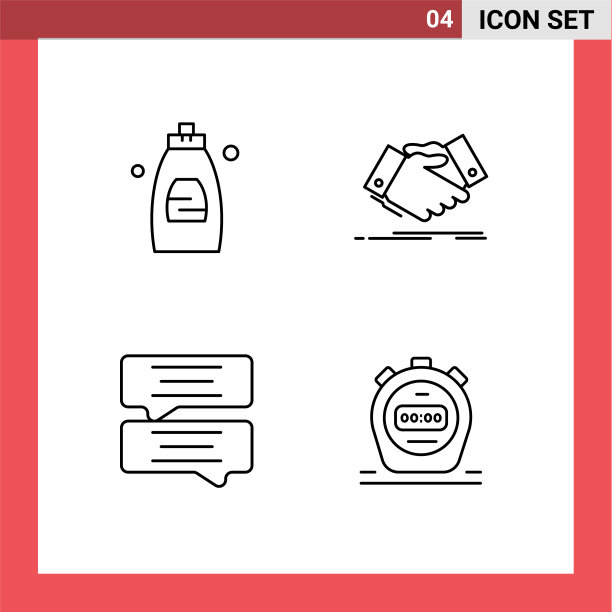 移动界面线设4个象形图图片下载