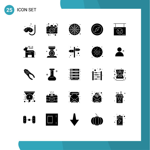 象形文字设置了25个简单的立体字形图片下载