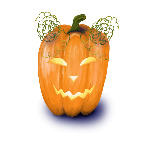 邪恶的南瓜与有趣的角为万圣节图片下载