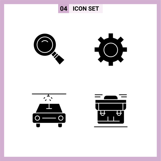 象形文字设置了4个简单的立体雕刻玻璃图片下载