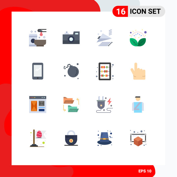 16个通用的单色标志标志电话图片下载