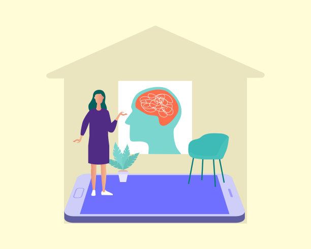 心理学家在线。心理治疗实践，精神病医生咨询患者。图片下载