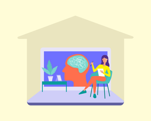 心理学家在线。心理治疗实践，精神病医生咨询患者。图片下载