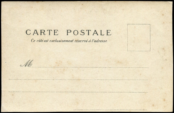 20世纪早期的老式空白明信片，一个非常好的背景，任何使用的历史明信片通信。图片下载