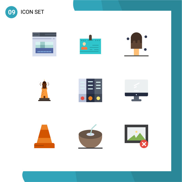 第九组单色标志和符号图片下载