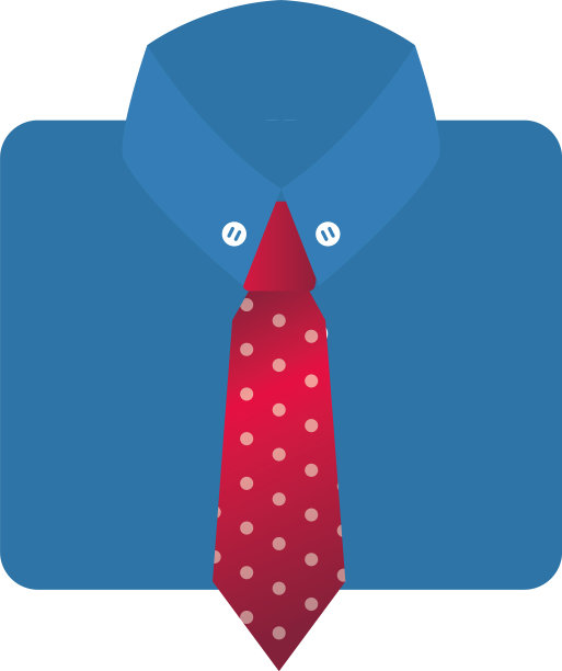 优雅的衬衫与领带孤立的图标图片下载