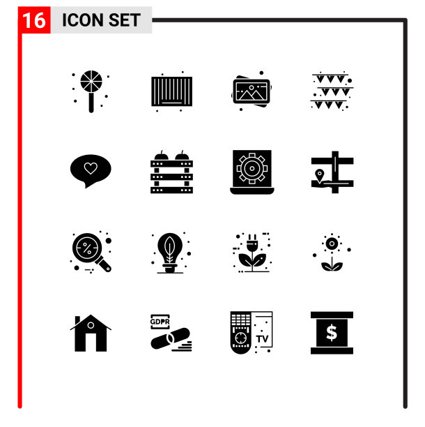 象形文字设置16个简单实心象形苹果图片下载