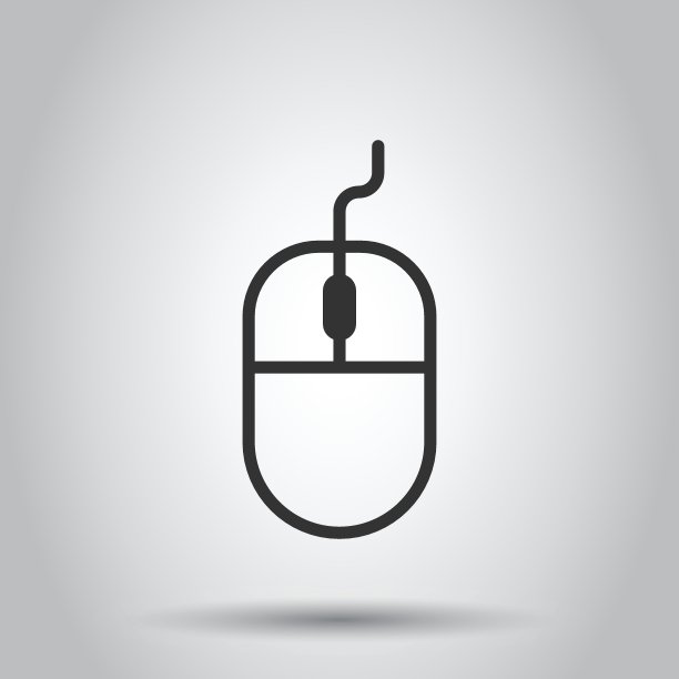 电脑鼠标图标在平面风格。光标矢量插图在白色孤立的背景。指针的业务概念。图片下载