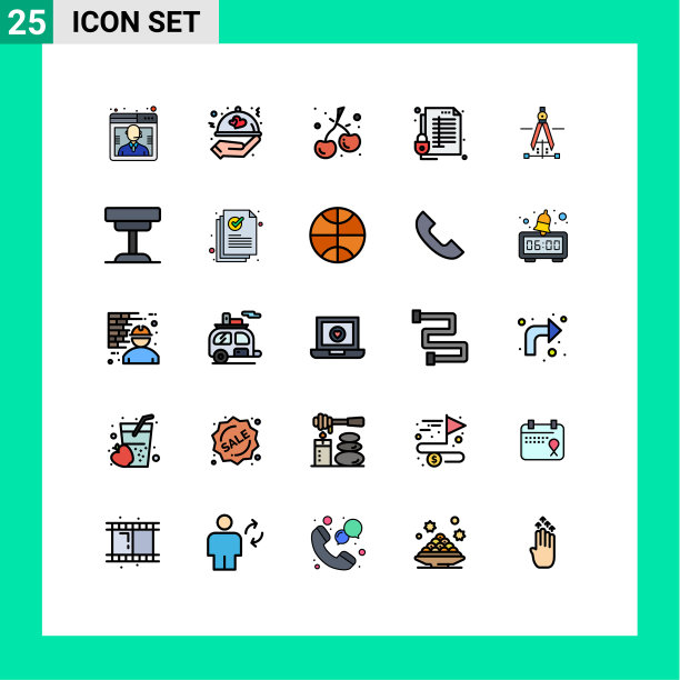 通用图标符号组25现代填充图片下载