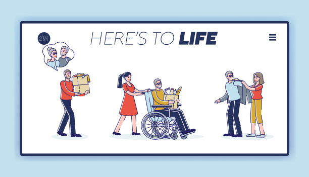 有志工和社工照顾老人，帮助和支持他们的登陆网页图片下载