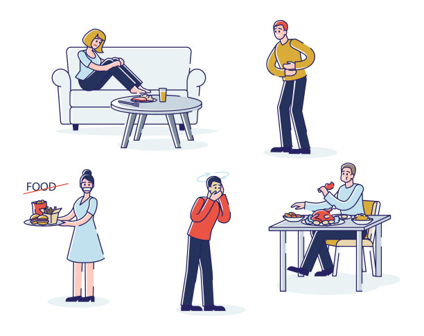 饮食失调。胃痛、胃痛、胃灼热的病人图片下载