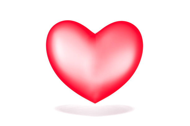 情人心与阴影在3D插图。图片下载