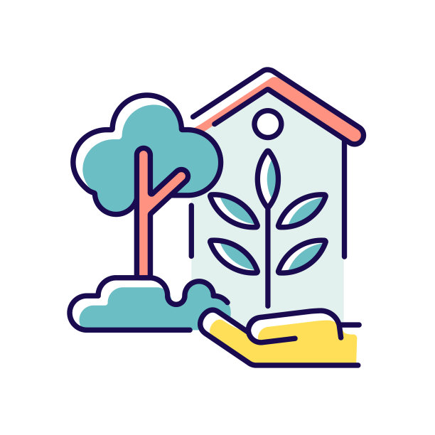 园林装饰RGB颜色图标图片下载