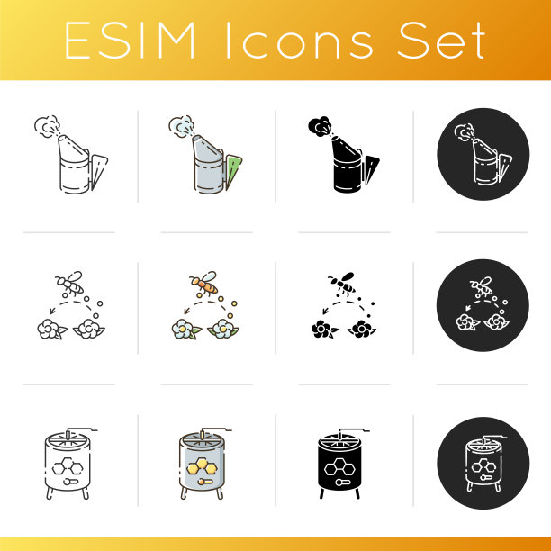 DIY养蜂图标集图片下载