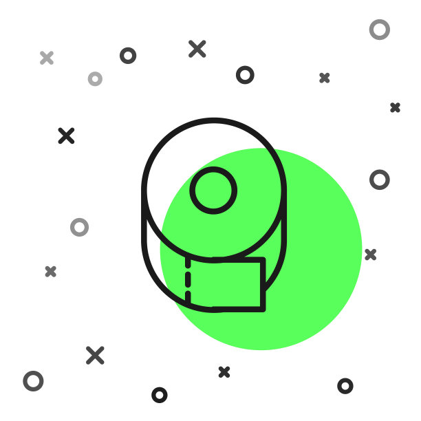 黑线厕纸卷图标孤立在白色背景上。矢量图图片下载