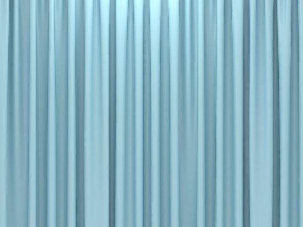 蓝色的窗帘图片下载