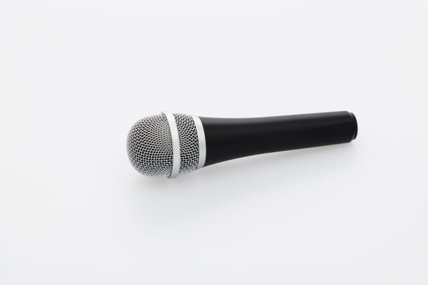 白色背景无线麦克风图片下载